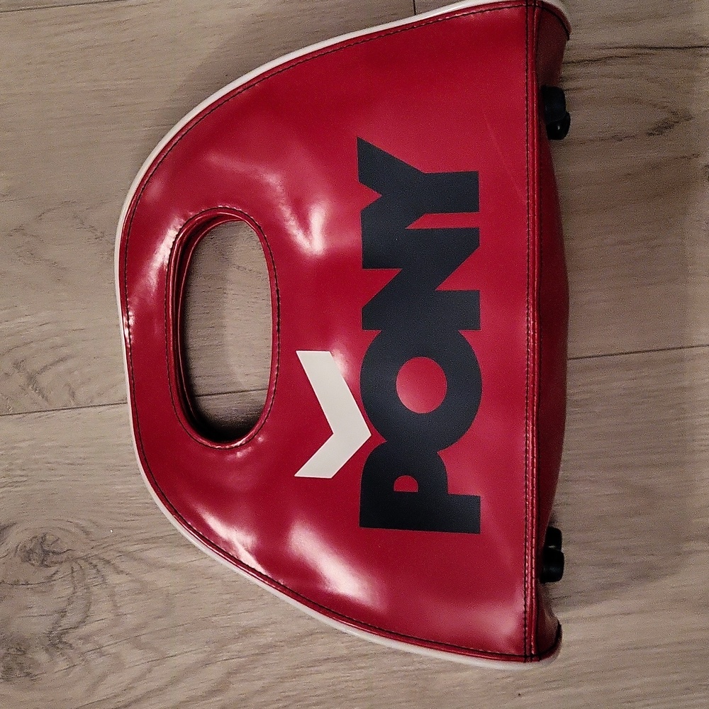 Y2k red pony vinyl bag